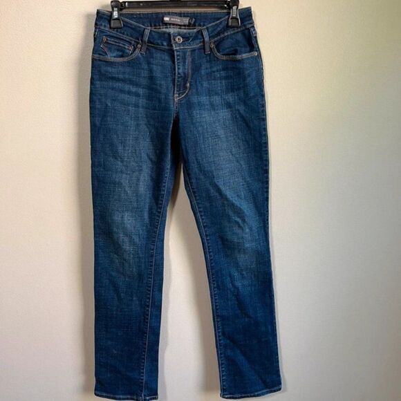 Levi's bold curve mid rise straight size 8 jeans - Picture 1 of 7